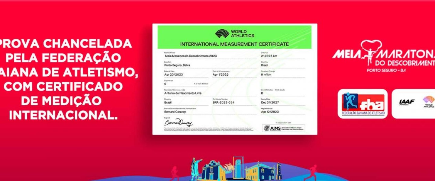 Prova oficial - Medição internacional
