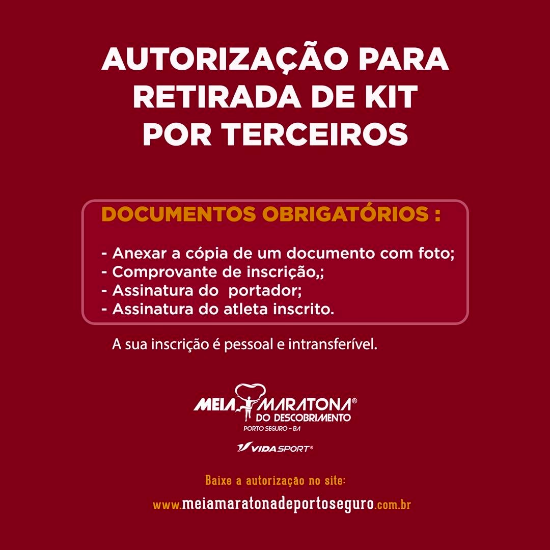 RETIRADA DE KIT POR TERCEIRO RETIRADA DE KIT POR TERCEIRO
