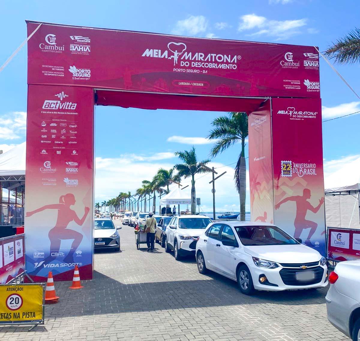 Estrutura grandiosa é um dos destaques da Meia Maratona de Porto Seguro 2026